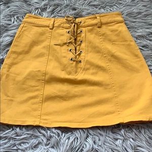 Yellow forever 21 skirt